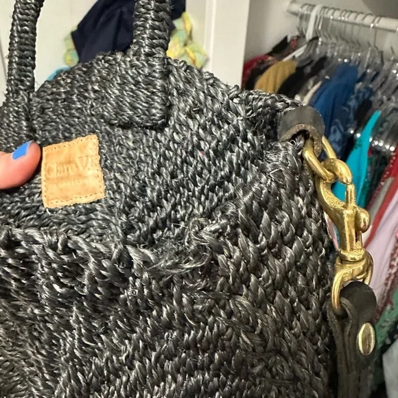 Clare V Black Crossbody Bag ONLY (long strap not included) - Picture 4 of 6